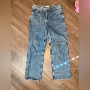 Ganni Wide Leg Coated Jeans